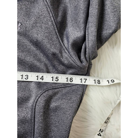 Under Armour Womens Hoodie Sweatshirt Gray Heathered Semi Fitted Long Sleeve M - Picture 3 of 6